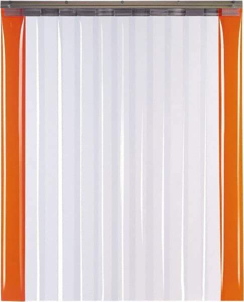 TMI, LLC - 8' Door Width x 8' Door Height PVC Smooth with Reinforced Bonded Bead (Style) Armor Bond Strip Door Kit - 8" Strip Width x 0.08" Strip Thickness, Clear, 50% Overlap - Benchmark Tooling