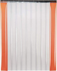 TMI, LLC - 10' Door Width x 12' Door Height PVC Smooth Strip Door Kit - 12" Strip Width x 1/8" Strip Thickness, Clear, 67% Overlap - Benchmark Tooling