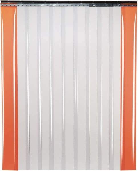 TMI, LLC - 4' Door Width x 8' Door Height PVC Smooth Strip Door Kit - 8" Strip Width x 0.08" Strip Thickness, Clear - Benchmark Tooling