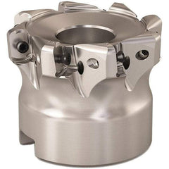 Seco - 50mm Cut Diam, 0.9mm Max Depth, 0.8661" Arbor Hole, 8 Inserts, LOHT06 Insert Style, Indexable Copy Face Mill - R220.21 Cutter Style, 1.5748 High, Series Doubleoctomill - Benchmark Tooling