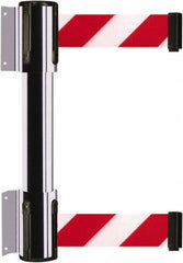 Tensator - 16.64" High x 156" Long x 3" Wide Barrier Dual Line Wall Mount - Steel, Polished Chrome Finish, Polished Chrome, Use with 898 Wall Receiver - Benchmark Tooling