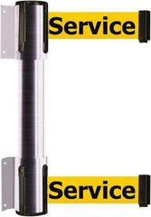 Tensator - 16.64" High x 156" Long x 3" Wide Barrier Dual Line Wall Mount - Steel, Satin Chrome Finish, Satin Chrome, Use with 898 Wall Receiver - Benchmark Tooling