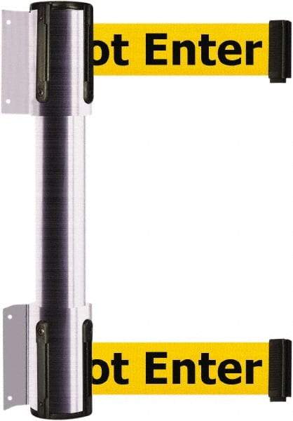 Tensator - 16.64" High x 156" Long x 3" Wide Barrier Dual Line Wall Mount - Steel, Satin Chrome Finish, Satin Chrome, Use with 898 Wall Receiver - Benchmark Tooling