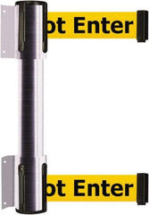 Tensator - 16.64" High x 156" Long x 3" Wide Barrier Dual Line Wall Mount - Steel, Satin Chrome Finish, Satin Chrome, Use with 898 Wall Receiver - Benchmark Tooling