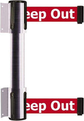 Tensator - 16.64" High x 89" Long x 3" Wide Barrier Dual Line Wall Mount - Steel, Satin Chrome Finish, Satin Chrome, Use with 898 Wall Receiver - Benchmark Tooling