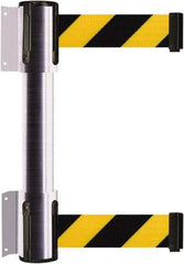 Tensator - 16.64" High x 89" Long x 3" Wide Barrier Dual Line Wall Mount - Steel, Satin Chrome Finish, Satin Chrome, Use with 898 Wall Receiver - Benchmark Tooling