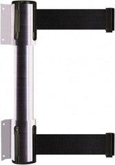 Tensator - 16.64" High x 156" Long x 3" Wide Barrier Dual Line Wall Mount - Steel, Satin Chrome Finish, Satin Chrome, Use with 898 Wall Receiver - Benchmark Tooling