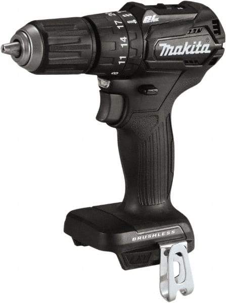 Makita - 18 Volt 1/2" Keyless Chuck Cordless Hammer Drill - 0 to 25,500 BPM, 0 to 1,700 RPM, Reversible - Benchmark Tooling