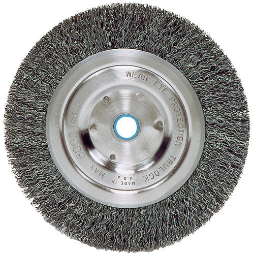 Vortec Pro 6″ Crimped Wire Wheel, .014″ Steel Fill, Narrow Face, 5/8″-1/2″ Arbor Hole - Benchmark Tooling