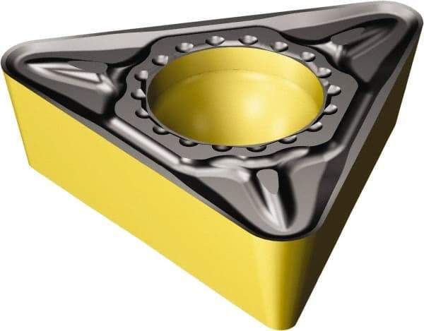 Sandvik Coromant - TPMT1.81.51 PM Grade 4315 Carbide Turning Insert - TiCN/Al2O3/TiN Finish, 60° Triangle, 7/32" Inscr Circle, 3/32" Thick, 1/64" Corner Radius - Benchmark Tooling