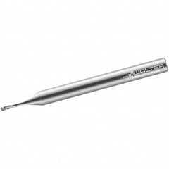 Walter-Prototyp - 1mm, 2 Flute, Single End, Solid Carbide, 0.1mm Corner Radius End Mill - 38mm OAL, 30° Helix, Right Hand Flute, 1mm LOC, Right Hand Cut, 2.5mm Extended Reach - Benchmark Tooling