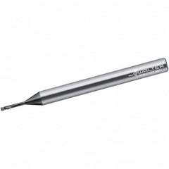 Walter-Prototyp - 1mm, 2 Flute, Single End, Solid Carbide, 0.1mm Corner Radius End Mill - 65mm OAL, 30° Helix, Right Hand Flute, 1mm LOC, Right Hand Cut - Benchmark Tooling