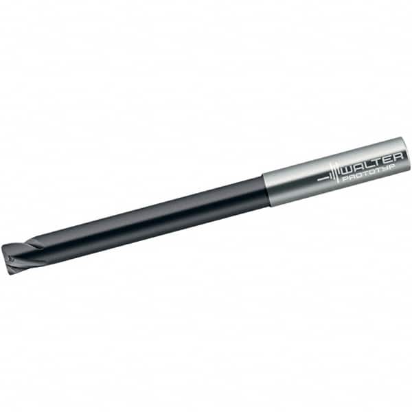 Walter-Prototyp - 4mm, 2 Flute, Single End, Solid Carbide, 0.5mm Corner Radius End Mill - 100mm OAL, 30° Helix, Right Hand Flute, 4mm LOC, Right Hand Cut, 30mm Extended Reach - Benchmark Tooling
