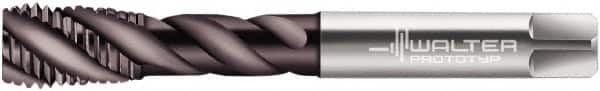 Walter-Prototyp - M6x0.75 Metric Fine 3 Flute 6HX Modified Bottoming Spiral Flute Tap - Powdered Metal, Hardlube Finish, 80mm OAL, Right Hand Flute, Right Hand Thread, Series EP2156302 - Exact Industrial Supply