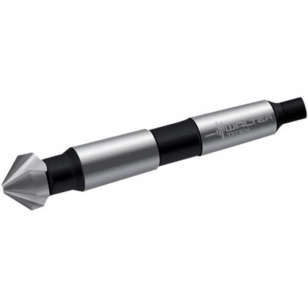 Walter-Titex - 26mm Head Diam, 3 Flute 90° High Speed Steel Countersink - Bright Finish, 106mm OAL, Single End, Morse Taper Shank, Right Hand Cut - Benchmark Tooling