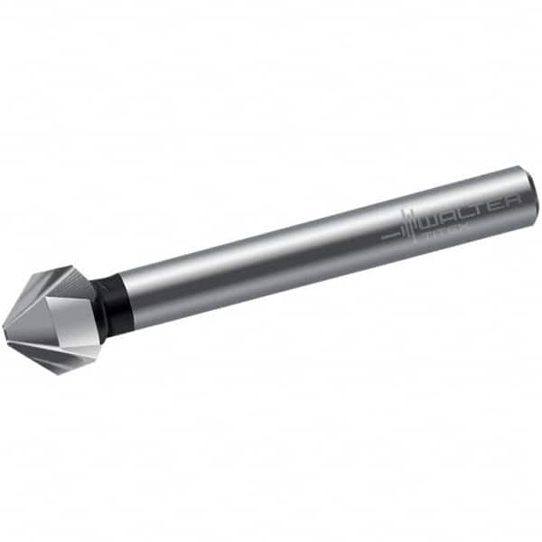 Walter-Titex - 8mm Head Diam, 6mm Shank Diam, 3 Flute 90° High Speed Steel Countersink - Benchmark Tooling