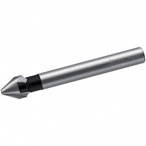 Walter-Titex - 8mm Head Diam, 6mm Shank Diam, 3 Flute 60° High Speed Steel Countersink - Benchmark Tooling