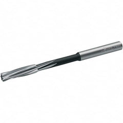 Walter-Titex - 9.85mm Cobalt 6 Flute Chucking Reamer - Spiral Flute, 10mm Straight Shank, 38mm Flute Length, 133mm OAL - Benchmark Tooling