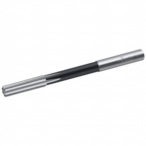 Walter-Titex - 9.7mm Cobalt 6 Flute Chucking Reamer - Straight Flute, 10mm Straight Shank, 38mm Flute Length, 133mm OAL - Benchmark Tooling