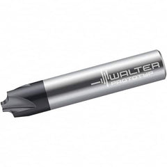 Walter-Prototyp - 1/32" Radius, 1/4" Mill Diam, 3 Flute Solid Carbide Corner Rounding End Mill - Single End, TiAlN Finish, 2-1/2" OAL, 1/4" Shank Diam - Benchmark Tooling