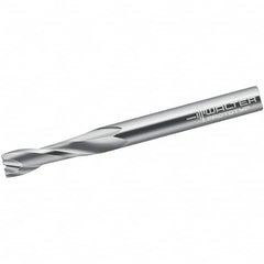 Walter-Prototyp - 12mm, 38mm LOC, 12mm Shank Diam, 100mm OAL, 2 Flute, Solid Carbide Square End Mill - Single End, Uncoated, Spiral Flute, 25° Helix, Centercutting, Right Hand Cut, Right Hand Flute - Benchmark Tooling