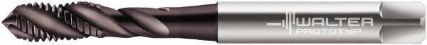 Walter-Prototyp - M5x0.80 Metric 3 Flute 6GX Modified Bottoming Spiral Flute Tap - Powdered Metal, Hardlube Finish, 70mm OAL, Right Hand Flute, Right Hand Thread, Series EP2053302 - Benchmark Tooling