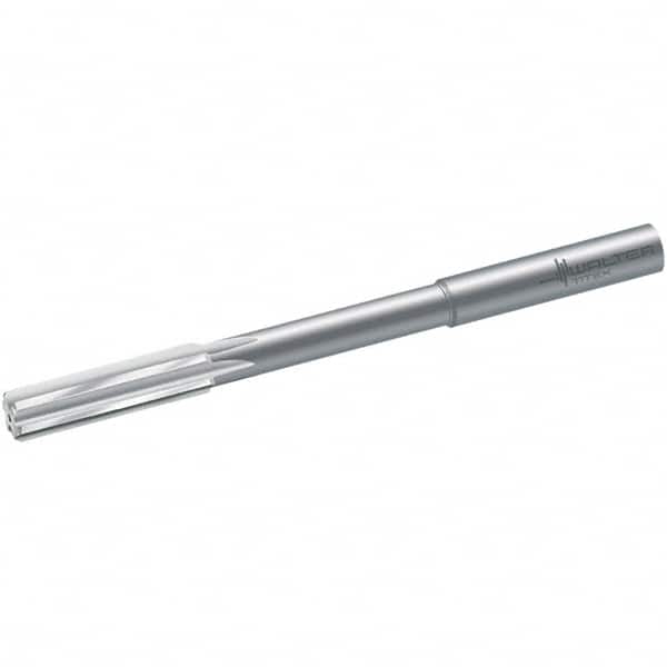 Walter-Titex - 9.5mm Solid Carbide 6 Flute Chucking Reamer - Straight Flute, 10mm Straight Shank, 36mm Flute Length, 125mm OAL - Benchmark Tooling
