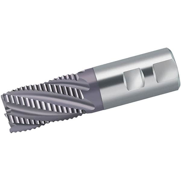 Walter-Prototyp - 25mm Diam, 45mm LOC, 6 Flute Powdered Metal Roughing Square End Mill - AlCrN Finish, 121mm OAL, 25mm Shank Diam, Single End, Extended Reach, Centercutting, 35° Helix - Benchmark Tooling