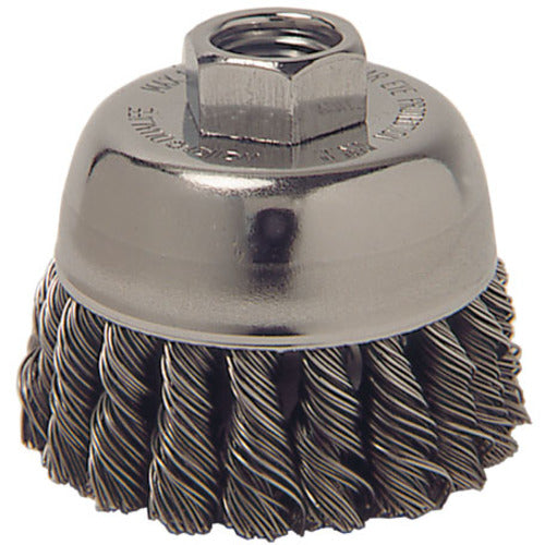 Vortec Pro 3″ Knot Wire Cup Brush, .020″ Steel Fill, 5/8″-11 UNC Nut - Benchmark Tooling