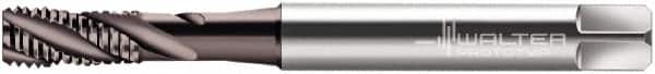 Walter-Prototyp - M6x1.00 Metric 3 Flute 6HX Bottoming Spiral Flute Tap - Cobalt, Hardlube Finish, 80mm OAL, Right Hand Flute, Right Hand Thread, Series 2051062 - Exact Industrial Supply