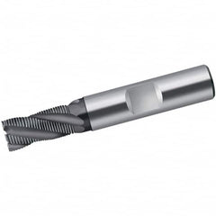 Walter-Prototyp - 8mm Diam, 19mm LOC, 4 Flute Solid Carbide 0.4mm Corner Radius Roughing End Mill - TiAlN Finish, 63mm OAL, 8mm Shank Diam, Single End, Extended Reach, Centercutting, 30° Helix - Benchmark Tooling