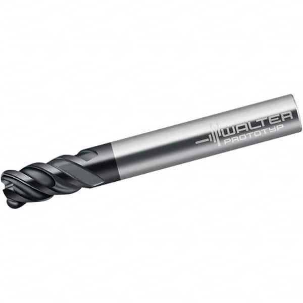 Walter-Prototyp - 12mm, 4 Flute, Single End, Solid Carbide, 1mm Corner Radius End Mill - 83mm OAL, 50° Helix, Right Hand Flute, 26mm LOC, Right Hand Cut - Benchmark Tooling