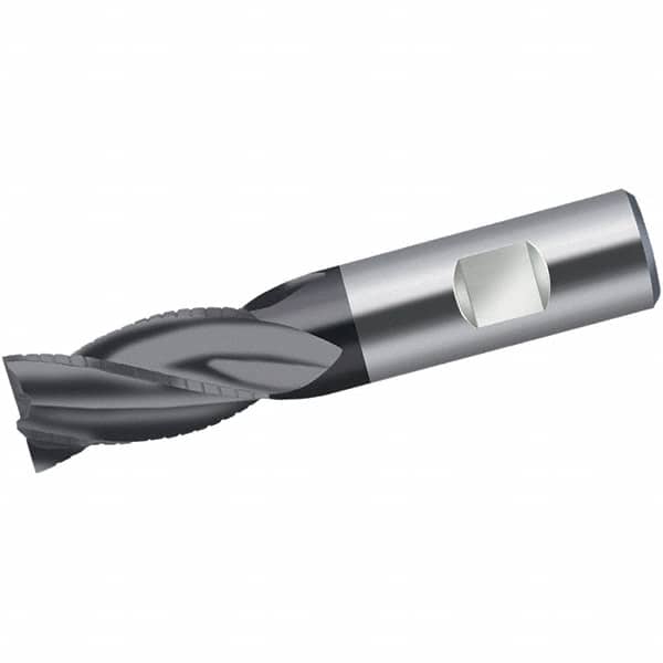 Walter-Prototyp - 10mm Diam, 22mm LOC, 4 Flute Solid Carbide 45° Corner Chamfer Roughing End Mill - AlCrN Finish, 72mm OAL, 10mm Shank Diam, Single End, Centercutting, 30° Helix - Benchmark Tooling