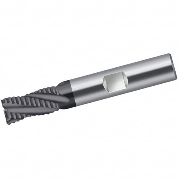 Walter-Prototyp - 5/8" Diam, 1-1/4" LOC, 4 Flute Solid Carbide 0.38mm Corner Radius Roughing End Mill - TiAlN Finish, 3-1/2" OAL, 5/8" Shank Diam, Single End, Centercutting, 40° Helix - Benchmark Tooling