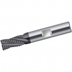 Walter-Prototyp - 5/8" Diam, 1-1/4" LOC, 4 Flute Solid Carbide 0.38mm Corner Radius Roughing End Mill - TiAlN Finish, 3-1/2" OAL, 5/8" Shank Diam, Single End, Centercutting, 40° Helix - Benchmark Tooling
