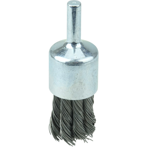 Vortec Pro 3/4″ Knot Wire End Brush, .020″ Steel Fill, 1/4″ Stem - Benchmark Tooling