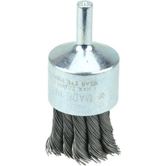 Vortec Pro 1″ Knot Wire End Brush, 1/4″ Stem, .020″ Steel Fill, 1/4″ Stem - Benchmark Tooling