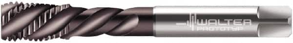 Walter-Prototyp - M16x2.00 Metric 4 Flute 6HX Modified Bottoming Spiral Flute Tap - Powdered Metal, Hardlube Finish, 110mm OAL, Left Hand Flute, Left Hand Thread, Series EP2056382 - Benchmark Tooling