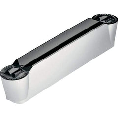 Walter - 3E400N20GX RD4 Grade WSM33S, 4mm Cutting Width Carbide Grooving Insert - 2mm Max Depth of Cut, Neutral, 2mm Corner Radius, TiAlN/Al2O3/ZrCN Finish - Benchmark Tooling