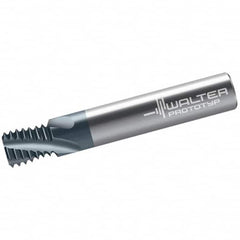 Walter-Prototyp - 0.2441" Cutting Diam, 3 Flute, Solid Carbide Helical Flute Thread Mill - Internal Thread, 1/2" LOC, 58mm OAL, 8mm Shank Diam - Exact Industrial Supply