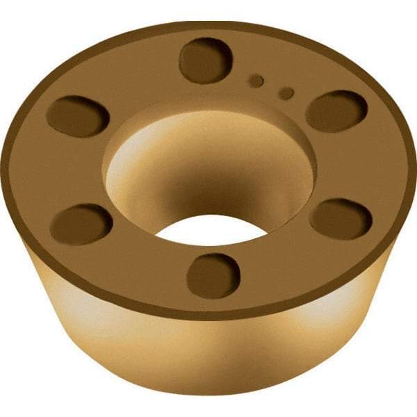 Walter - RDMW10T3M0 A27 Grade WKP35S Carbide Milling Insert - TiCN/Al2O3/TiCN Finish, 0.1563" Thick, 10mm Inscribed Circle - Benchmark Tooling