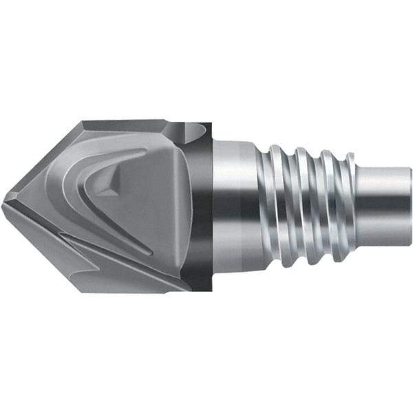 Walter-Prototyp - H1E Carbide Chamfer Milling Tip Insert - TiAlN Finish, 2 Flutes, 12mm Cutting Diam, 5.5mm Depth of Cut, 14mm Extension - Benchmark Tooling