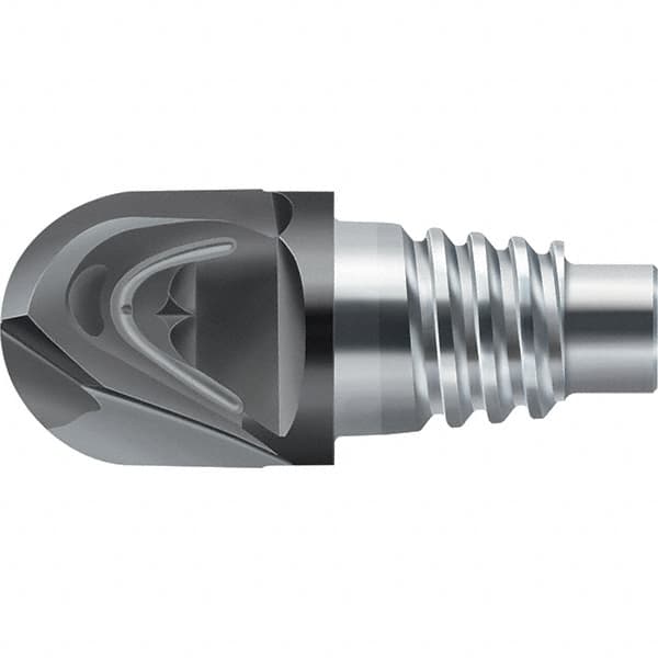 Walter-Prototyp - H1E Carbide Ball Nose Milling Tip Insert - TiAlN Finish, 2 Flutes, 10mm Cutting Diam, 8mm Depth of Cut, 11.8mm Extension, 0.1969" Cnr Rad - Benchmark Tooling
