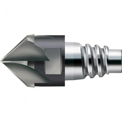 Walter-Prototyp - H3E Carbide Chamfer Milling Tip Insert - TiAlN Finish, 8 Flutes, 16mm Cutting Diam, 6.5mm Depth of Cut, 18.7mm Extension - Benchmark Tooling