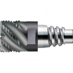 Walter-Prototyp - AH3E Carbide End Milling Tip Insert - TiAlN Finish, 6 Flutes, 15.88mm Cutting Diam, 8.51mm Depth of Cut, 18.69mm Extension, 1/64" Cnr Rad - Benchmark Tooling