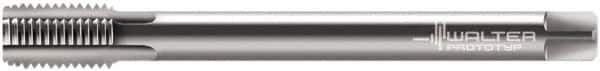 Walter-Prototyp - M16x1.50 Metric Fine 6HX 4 Flute Bright Finish Solid Carbide Straight Flute Machine Tap - Bottoming, Right Hand Thread, 140mm OAL, 21mm Thread Length, Oversize, Through Coolant - Exact Industrial Supply