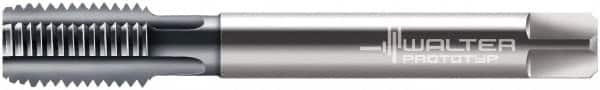 Walter-Prototyp - 1-1/4 - 11" BSPP, 6 Flutes, Modified Bottoming Chamfer, TiCN Coated, Powdered Metal British Standard Pipe Tap - 1.2598" Shank Diam, 0.9449" Square Size, Series E2436406 - Exact Industrial Supply