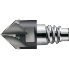 Walter-Prototyp - AH3E Carbide Chamfer Milling Tip Insert - TiAlN Finish, 8 Flutes, 15.88mm Cutting Diam, 6.5mm Depth of Cut, 18.69mm Extension - Benchmark Tooling