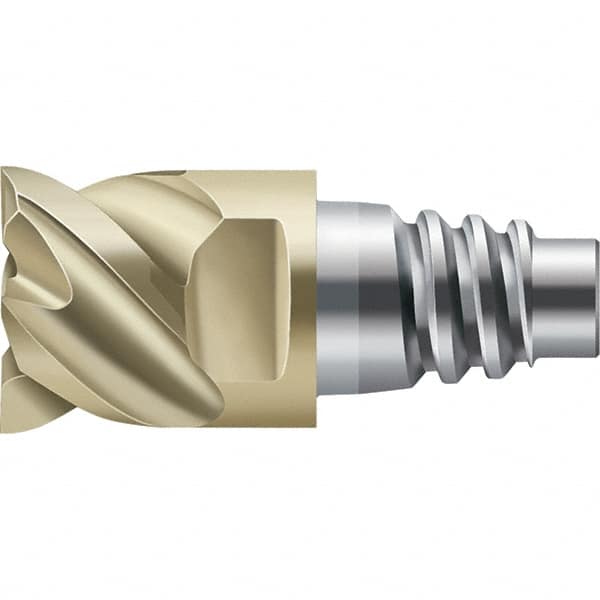 Walter-Prototyp - H4E Carbide End Milling Tip Insert - TiAlN/ZrN Finish, 4 Flutes, 20mm Cutting Diam, 9.85mm Depth of Cut, 21.3mm Extension - Benchmark Tooling