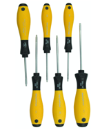 6 Piece - T6; T8; T9; T10; T15; T20 - Torx ESD Safe SoftFinish® Cushion Grip Screwdriver Set - Benchmark Tooling